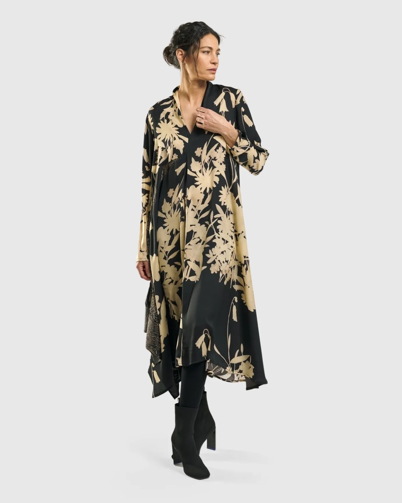 Women Alembika Dresses<Gaia A-Line Trapeze Dress, Floral