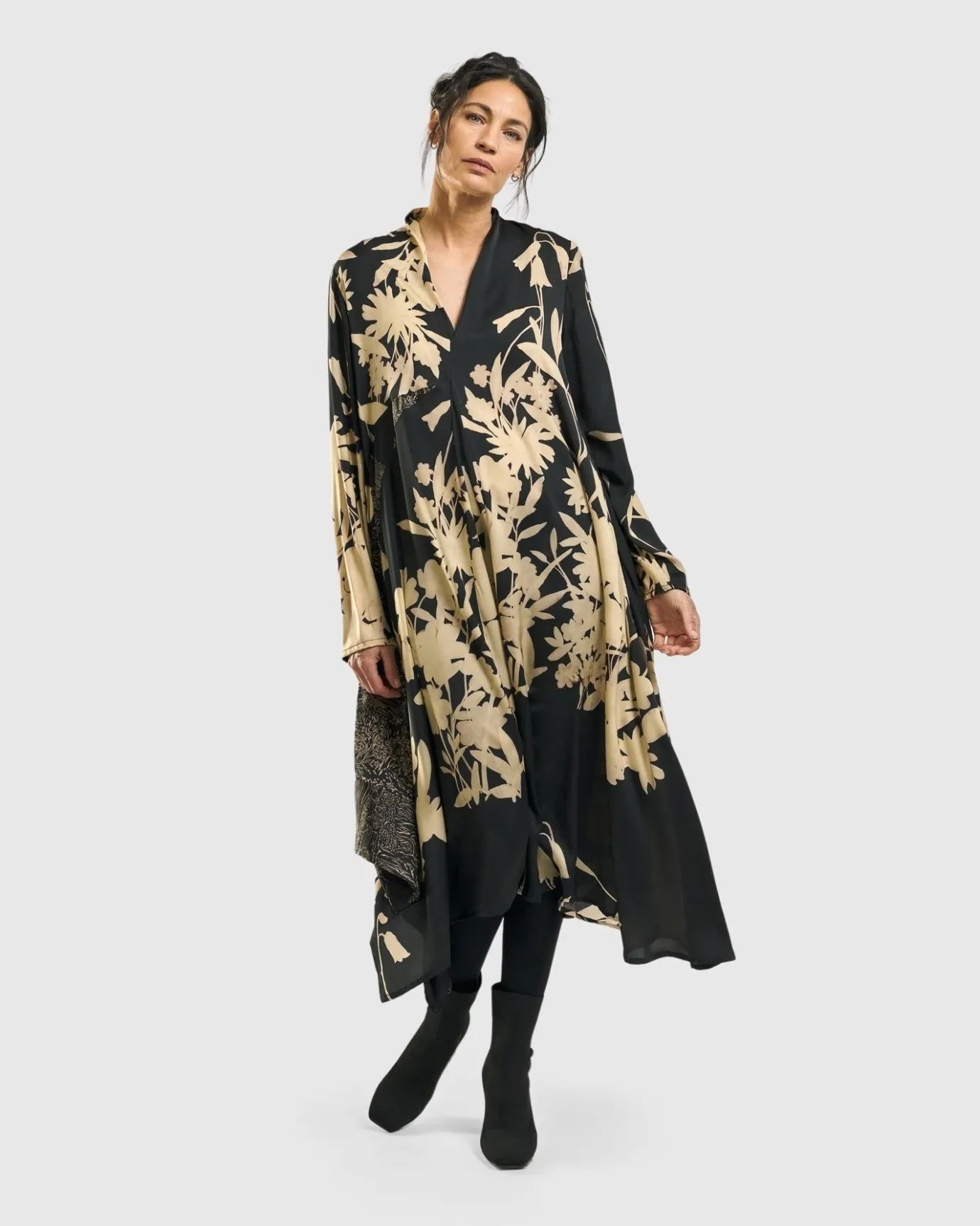 Women Alembika Dresses<Gaia A-Line Trapeze Dress, Floral