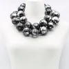 Women Alembika Accessories<Giant Bead Necklace, Silver