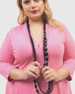 Women Alembika Tops & Tunics<Gloria V-Neck Tunic Top, Bazooka