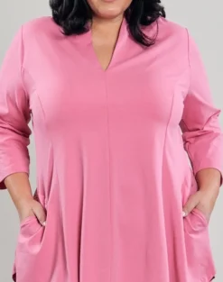 Women Alembika Tops & Tunics<Gloria V-Neck Tunic Top, Bazooka