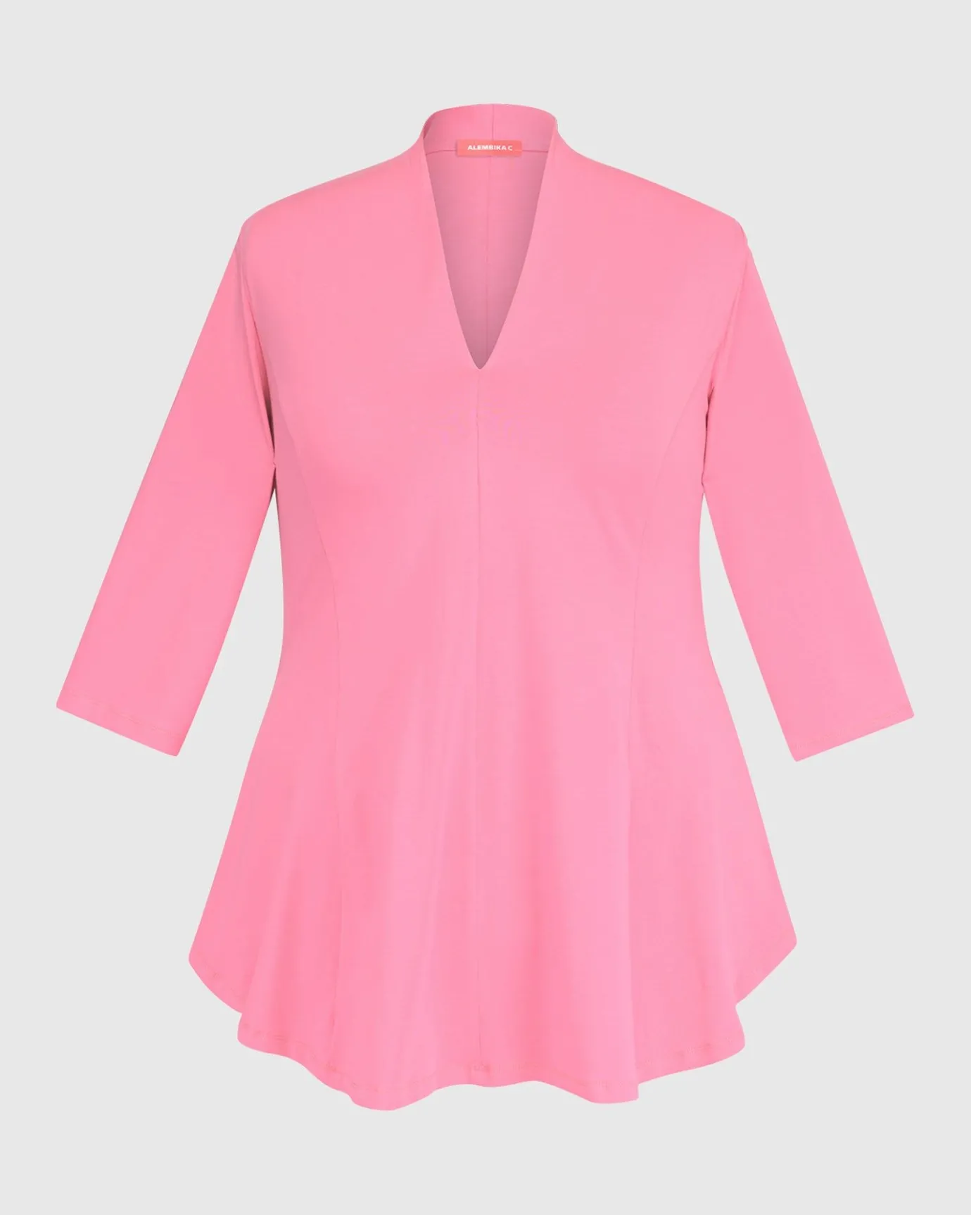 Women Alembika Plus<Gloria V-Neck Tunic Top, Bazooka