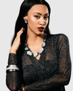 Women Alembika Accessories<Glory Faceted Bead Necklace, Starlight