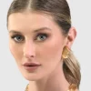 Women Alembika Accessories<Glory Faceted Clip Earrings, Gold