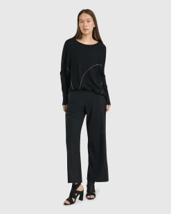 Women Alembika Plus<Go-To Drop Sleeve Top, Black