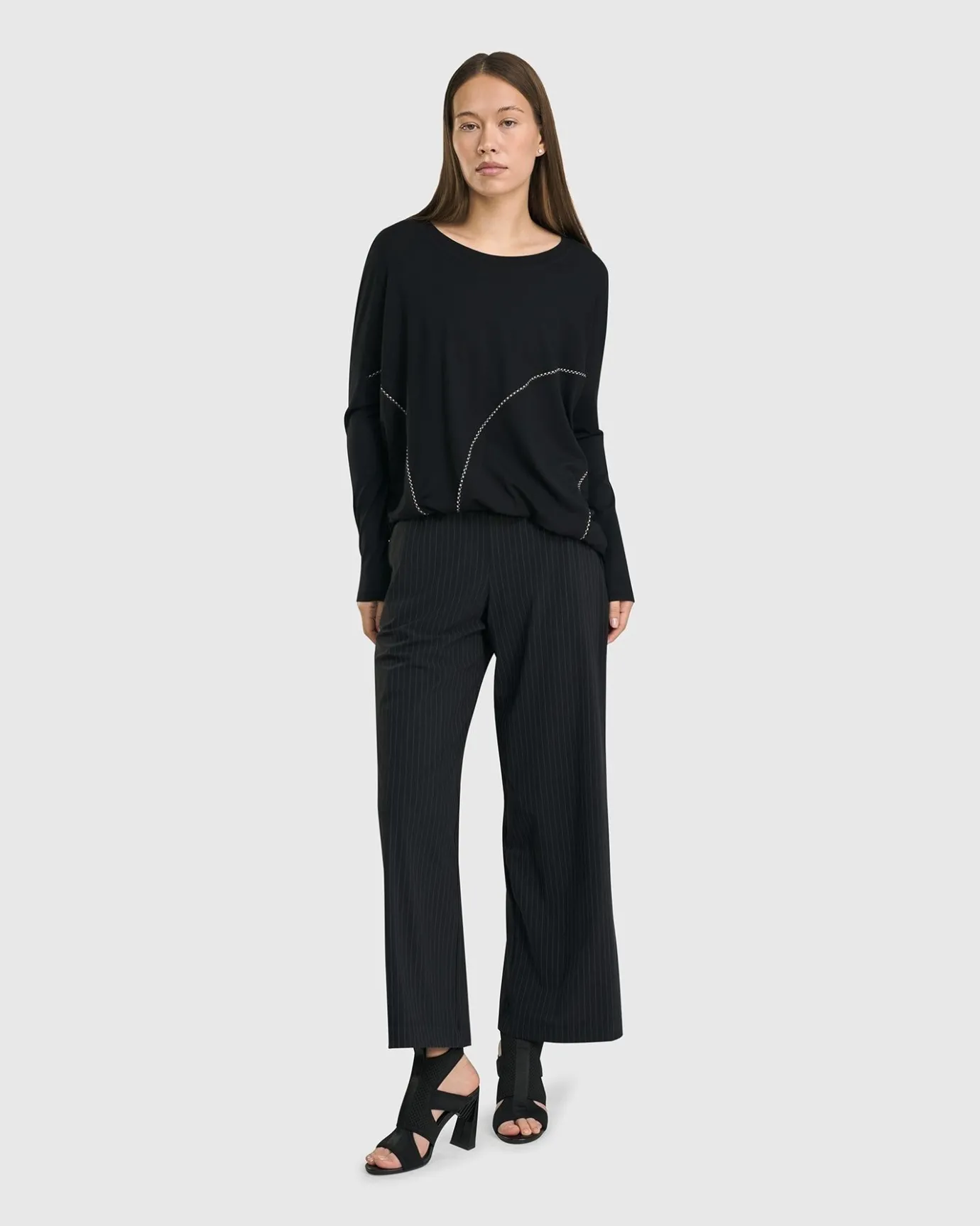 Women Alembika Plus<Go-To Drop Sleeve Top, Black