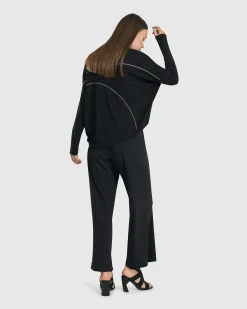 Women Alembika Plus<Go-To Drop Sleeve Top, Black