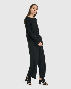 Women Alembika Plus<Go-To Drop Sleeve Top, Black