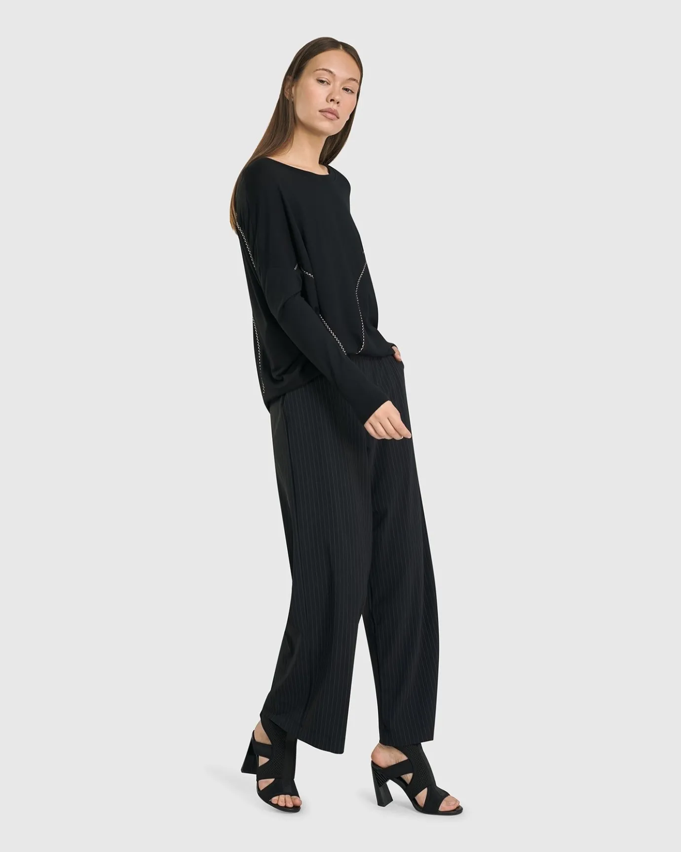Women Alembika Plus<Go-To Drop Sleeve Top, Black