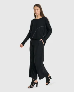 Women Alembika Plus<Go-To Drop Sleeve Top, Black