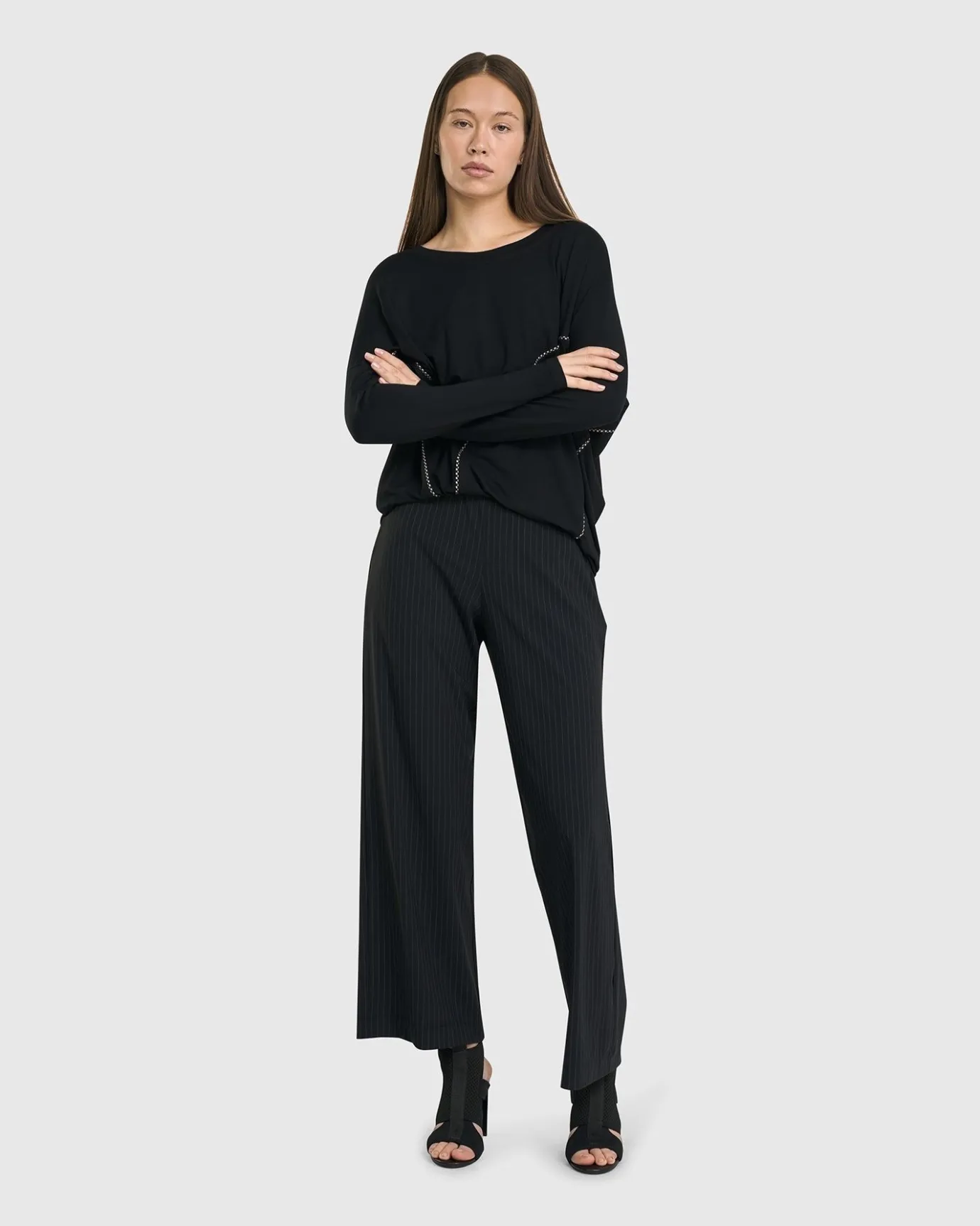 Women Alembika Plus<Go-To Drop Sleeve Top, Black