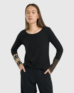Women Alembika Plus<Go-To Long Sleeve Top, Coffee