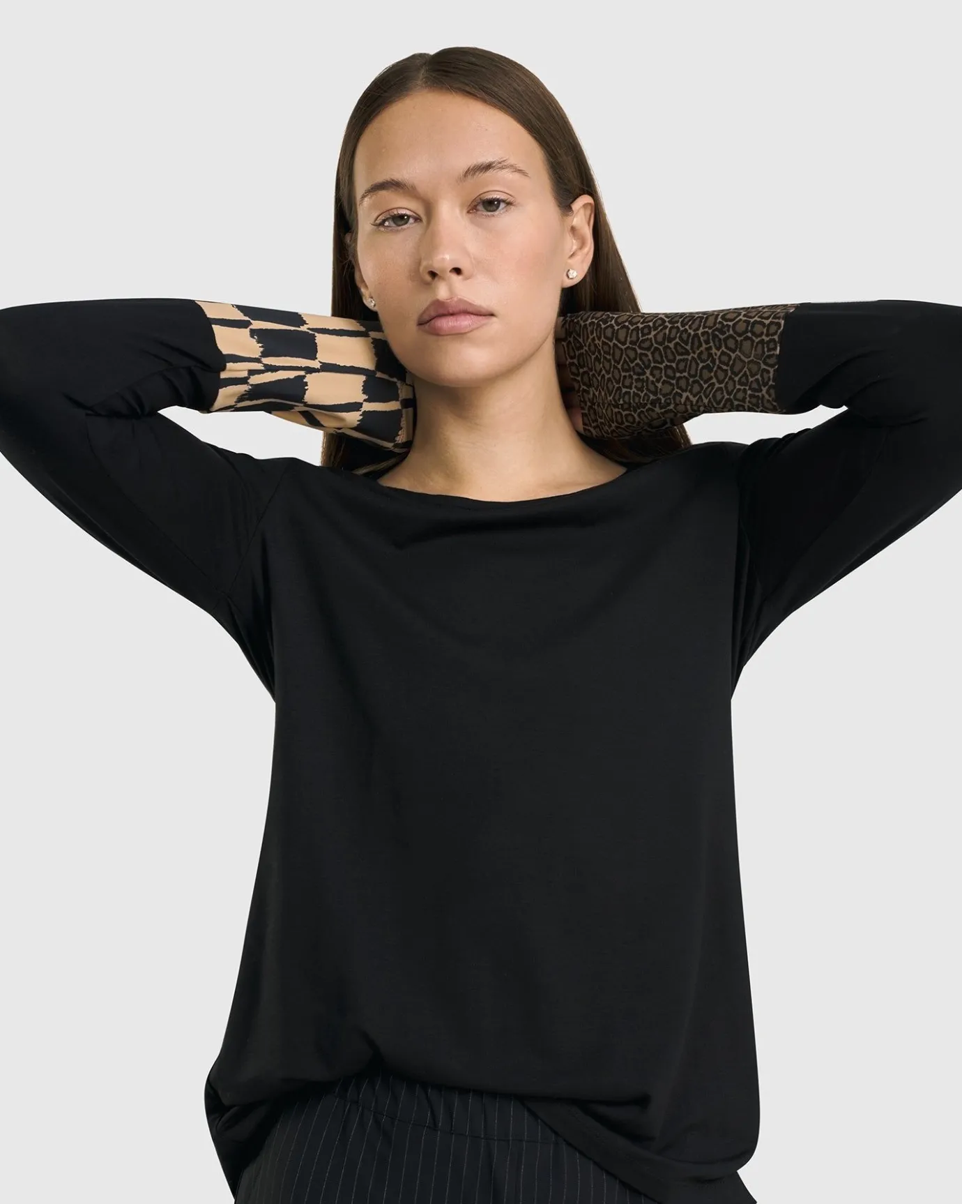 Women Alembika Plus<Go-To Long Sleeve Top, Coffee