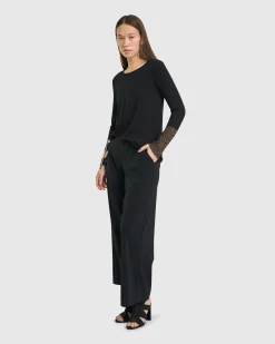 Women Alembika Tops & Tunics<Go-To Long Sleeve Top, Coffee