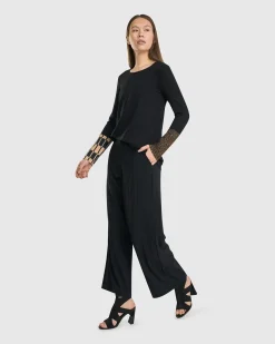 Women Alembika Tops & Tunics<Go-To Long Sleeve Top, Coffee