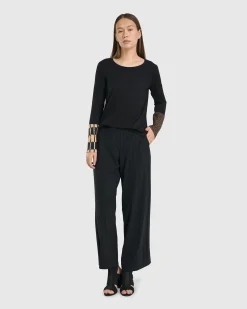 Women Alembika Tops & Tunics<Go-To Long Sleeve Top, Coffee