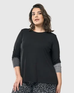 Women Alembika Tops & Tunics<Go-To Long Sleeve Top, Mono