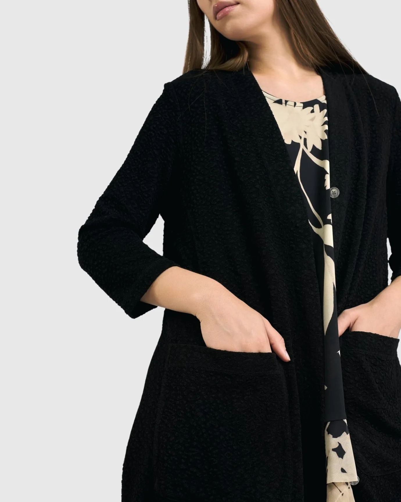 Women Alembika Plus<Granite Cardi Jacket, Black