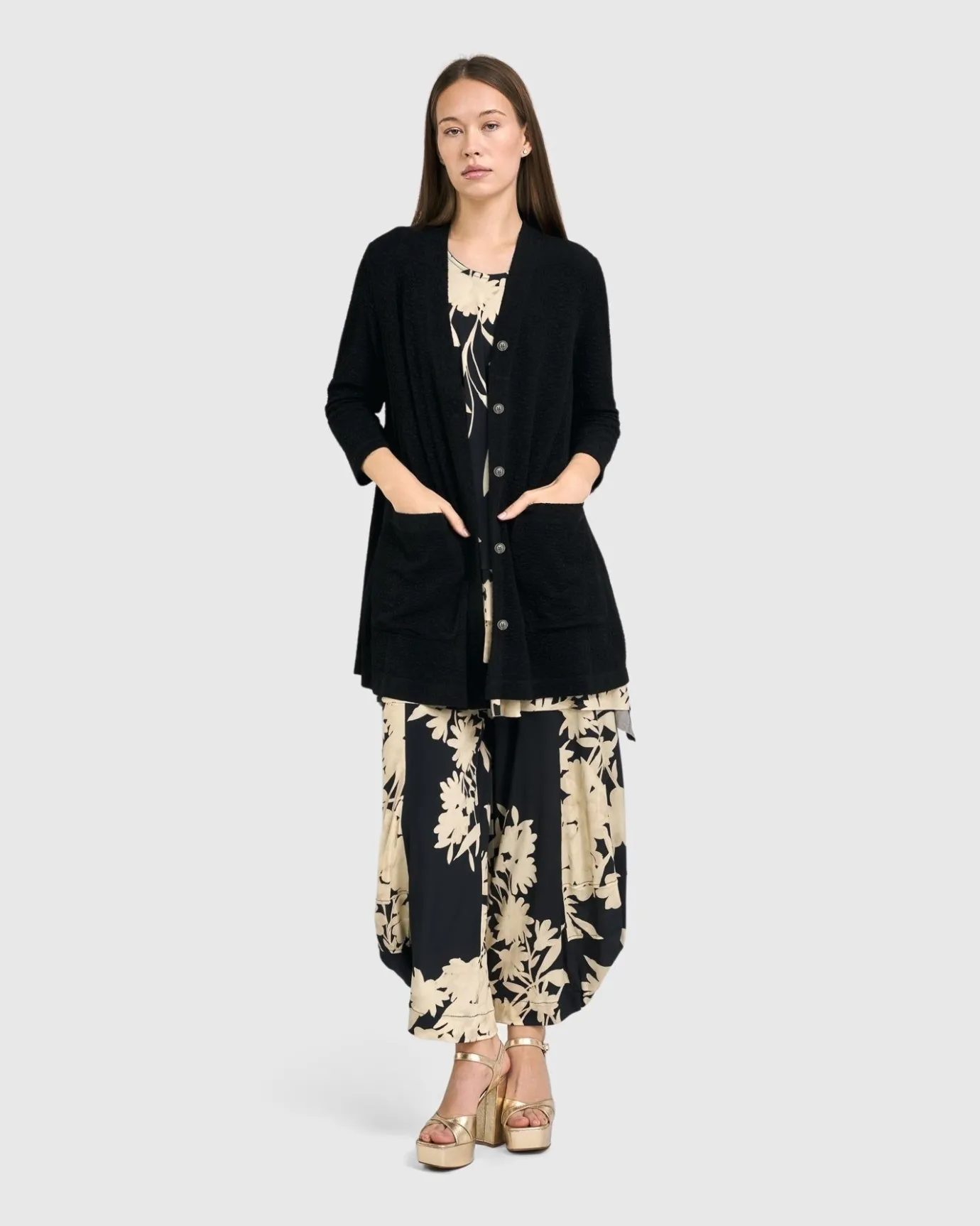 Women Alembika Plus<Granite Cardi Jacket, Black