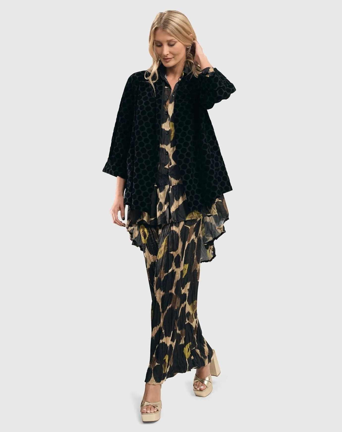 Women Alembika Plus<Hazel Crinkle Palazzo Pants, Multi