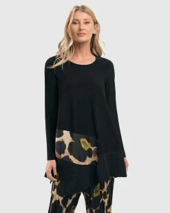 Women Alembika Plus<Hazel Mix Media Swing Top, Multi