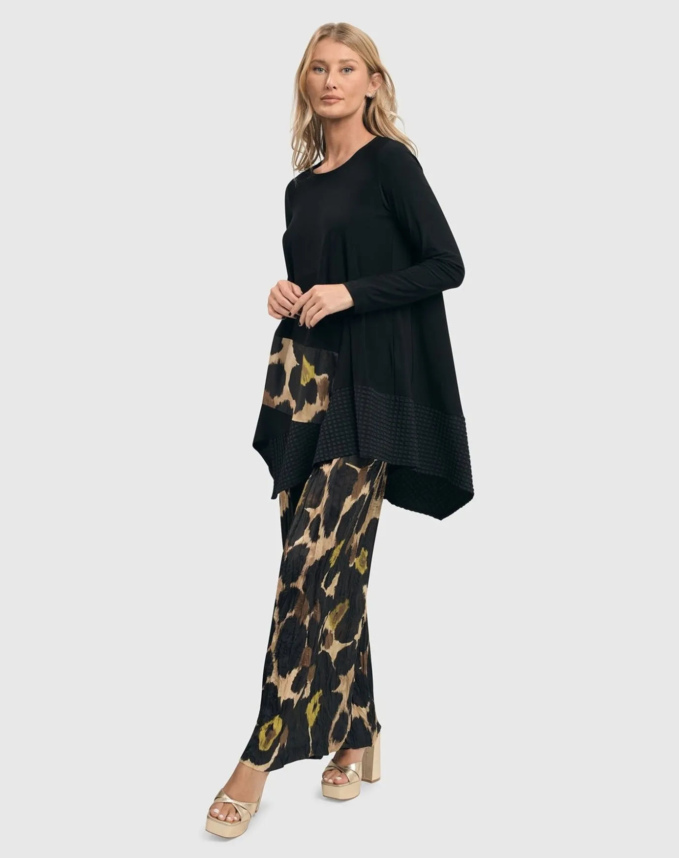 Women Alembika Tops & Tunics<Hazel Mix Media Swing Top, Multi