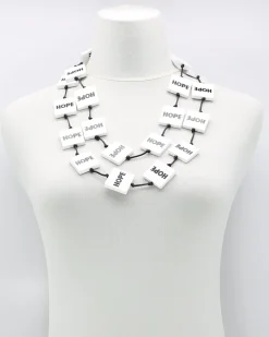 Women Alembika Accessories<Hope Squares Necklace, White