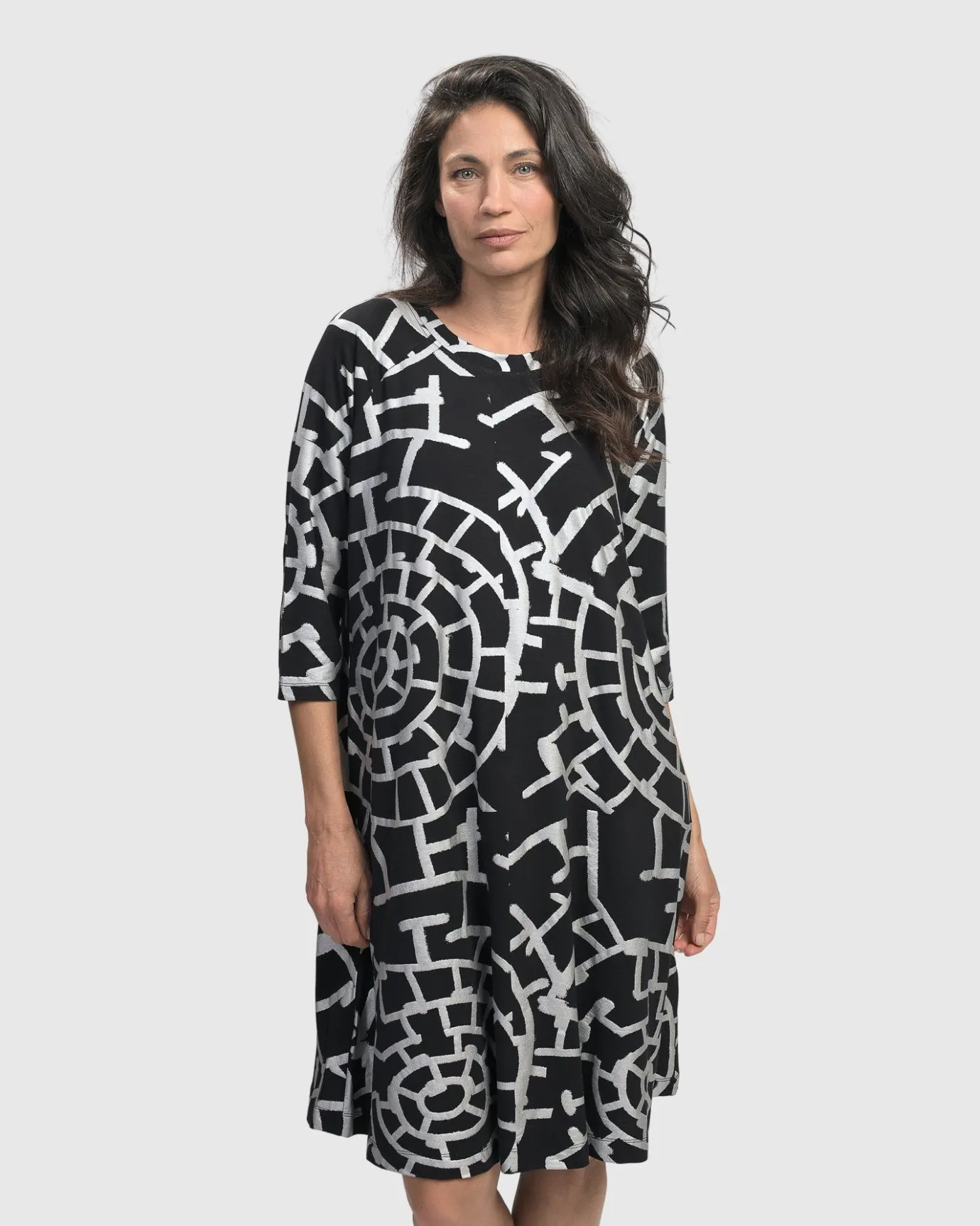 Women Alembika Dresses<Hypnotic A Line Dress, Silver