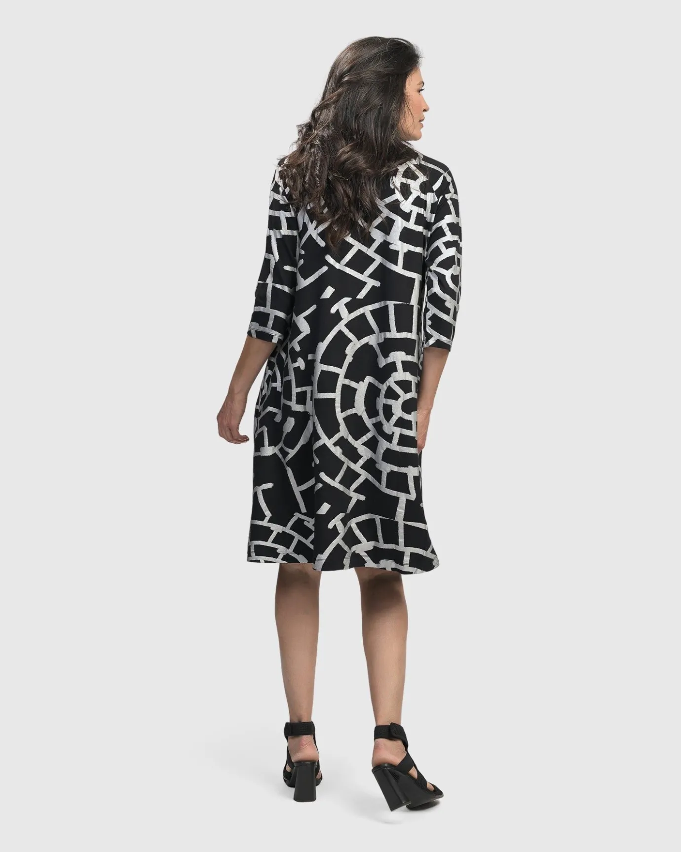 Women Alembika Dresses<Hypnotic A Line Dress, Silver
