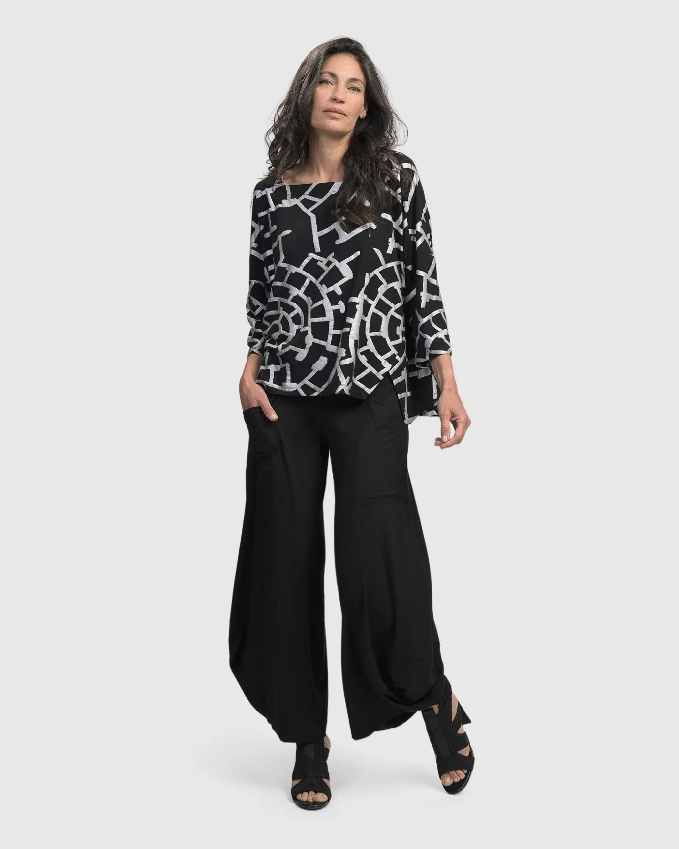 Women Alembika Plus<Hypnotic Cutaway Boxy Top, Silver