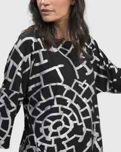 Women Alembika Tops & Tunics<Hypnotic Cutaway Boxy Top, Silver