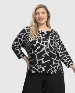 Women Alembika Tops & Tunics<Hypnotic Cutaway Boxy Top, Silver