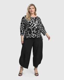 Women Alembika Tops & Tunics<Hypnotic Cutaway Boxy Top, Silver
