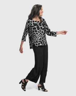 Women Alembika Tops & Tunics<Hypnotic Cutaway Boxy Top, Silver