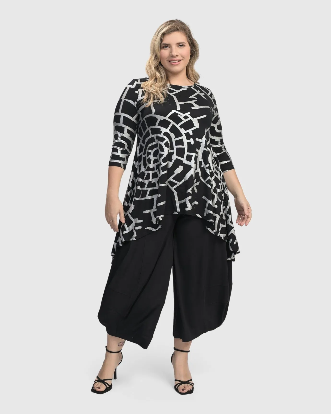 Women Alembika Plus<Hypnotic Hi-Lo Tunic Top, Silver
