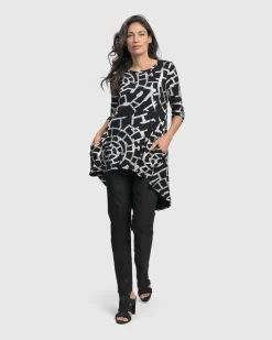 Women Alembika Tops & Tunics<Hypnotic Hi-Lo Tunic Top, Silver