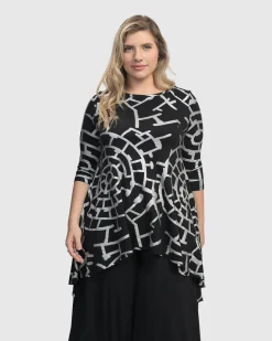 Women Alembika Tops & Tunics<Hypnotic Hi-Lo Tunic Top, Silver