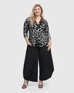 Women Alembika Tops & Tunics<Hypnotic Signature V Neck Top, Silver