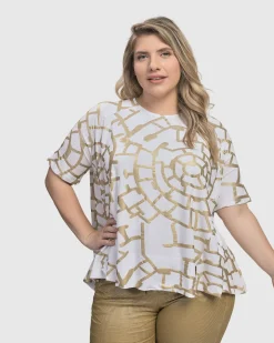 Women Alembika Tops & Tunics<Hypnotic Swing Tunic Top, Gold