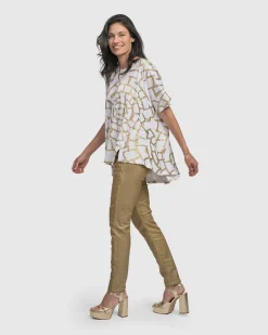 Women Alembika Tops & Tunics<Hypnotic Swing Tunic Top, Gold