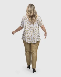 Women Alembika Plus<Hypnotic Swing Tunic Top, Gold