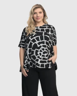 Women Alembika Tops & Tunics<Hypnotic Swing Tunic Top, Silver