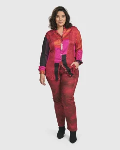 Women Alembika Pants & Skirts<Iconic Jeans Desires, Red