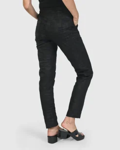 Women Alembika Pants & Skirts<Iconic Stretch Jeans, Black Washed