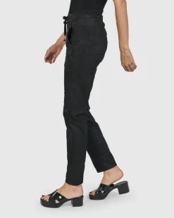 Women Alembika Pants & Skirts<Iconic Stretch Jeans, Black Washed
