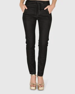 Women Alembika Pants & Skirts<Iconic Stretch Jeans, Black Snake