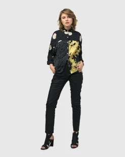 Women Alembika Pants & Skirts<Iconic Stretch Jeans, Black Snake