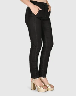 Women Alembika Pants & Skirts<Iconic Stretch Jeans, Black Snake