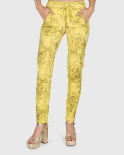 Women Alembika Pants & Skirts<Iconic Stretch Jeans, Citron