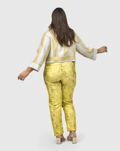 Women Alembika Pants & Skirts<Iconic Stretch Jeans, Citron